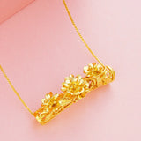 Vintage Flower 24KT Pendant Charm NO CHAIN