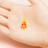 PD79 Round Flowers 24KT Pendant Charm