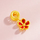 PD79 Round Flowers 24KT Pendant Charm