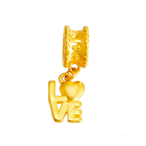 PD80 Round Love Heart 24KT Pendant Charm