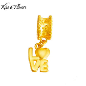 PD80 Round Love Heart 24KT Pendant Charm