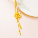 PD88 Rose Flowers 24KT Pendant Charm NO CHAIN