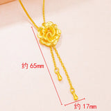 PD88 Rose Flowers 24KT Pendant Charm NO CHAIN