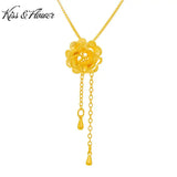 PD88 Rose Flowers 24KT Pendant Charm NO CHAIN