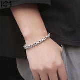 Christian Cross Engraved Stainless Steel Bracelet