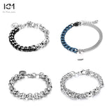 Christian Cross Engraved Stainless Steel Bracelet