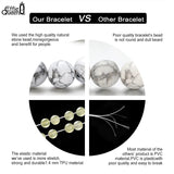 3Pcs Quartz Howlite Stone Bracelet Natural Stone Beads 8mm