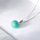 Turquoise Opal Choker Necklace 925 Sterling Silver Natural Stone Pendant