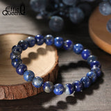 Lapis Lazuli Stone Beads Bracelet 8mm Couple Bracelet GMB21