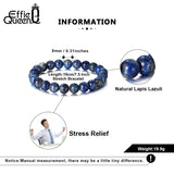 Lapis Lazuli Stone Beads Bracelet 8mm Couple Bracelet GMB21