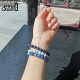 Lapis Lazuli Stone Beads Bracelet 8mm Couple Bracelet GMB21