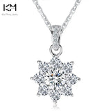 Crystal Snowflake Pendant 925 Sterling Silver Necklace Gift for Women