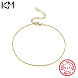 Boho Anklet Bracelet for Women Silver Chain Beach Anklet