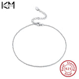 Boho Anklet Bracelet for Women Silver Chain Beach Anklet
