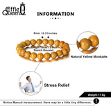 Yellow Mookaite Stone Beads Bracelet Stretch Reiki Buddhist Beads 8mm