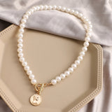 Vintage Pearl Choker Necklace Women Wedding Jewelry