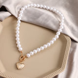 Vintage Pearl Choker Necklace Women Wedding Jewelry