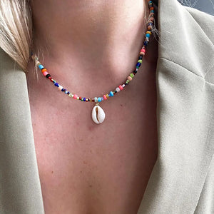 Bohemian Colorful Short Beaded Choker Necklace