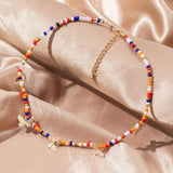 Bohemian Colorful Short Beaded Choker Necklace