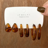 Colorful Resin Drop Earrings Set for Women Girls