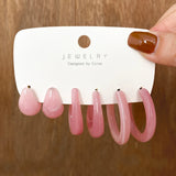 Colorful Resin Drop Earrings Set for Women Girls