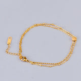 Hot Double Strand Golden Bean Foot Chain Anklets