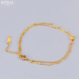 Hot Double Strand Golden Bean Foot Chain Anklets