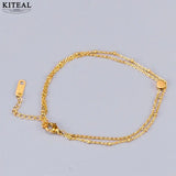 Hot Double Strand Golden Bean Foot Chain Anklets