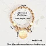 Plated Bracelet for Women with Ball Charm, Elastic Line Bracelet - Christmas