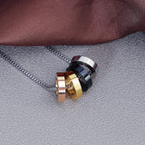 Men's Engraved Bead Name Necklace on Box Chain Jewelry Gift