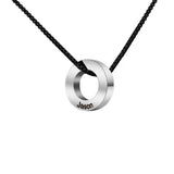 Men's Engraved Bead Name Necklace on Box Chain Jewelry Gift