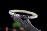 Vintage Small Silver Imitate Ivory Bracelet