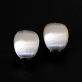 Sterling Silver Brushed Ear Clips Jewelry 925
