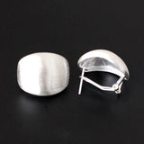 Sterling Silver Brushed Ear Clips Jewelry 925