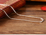 S925 Sterling Silver Square Thread Snake Bone Chain Clavicle Chain