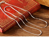 S925 Sterling Silver Square Thread Snake Bone Chain Clavicle Chain