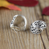 S925 Sterling Silver Xiangyun Retro Ear Buckle