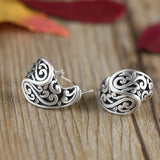 S925 Sterling Silver Xiangyun Retro Ear Buckle
