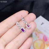 925 Silver Amethyst Gemstone Earrings