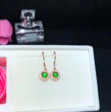 925 Silver Natural Diopside Earrings