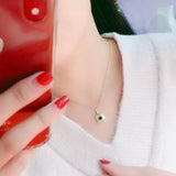 925 Silver Diopside Necklace Pendant for Women