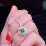 925 Silver Diopside Necklace Pendant for Women