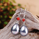 S925 Sterling Silver Beaded Women's Earrings