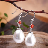 S925 Sterling Silver Beaded Women's Earrings
