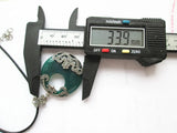 S925 Sterling Silver Taiyin Green Agate Pendant Retro Exaggeration