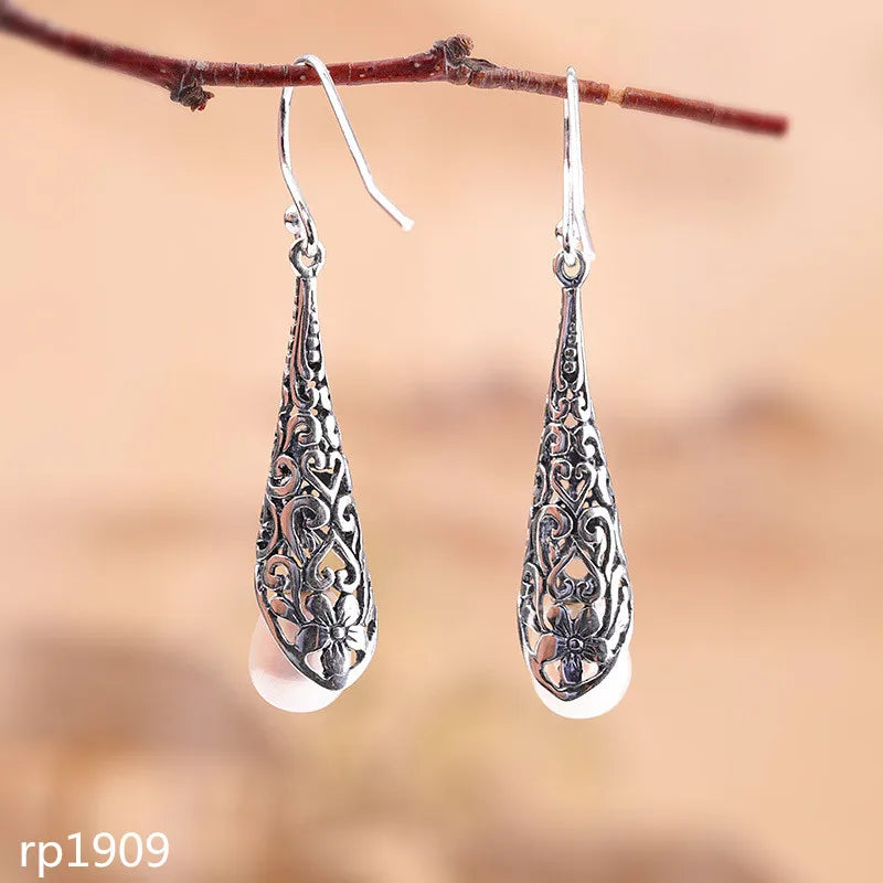 S925 Sterling Silver Natural Pearl Earrings