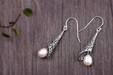 S925 Sterling Silver Natural Pearl Earrings