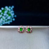 925 Silver Diopside Ear Nail Detection