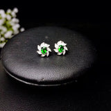 925 Silver Diopside Ear Nail Detection