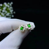 925 Silver Diopside Ear Nail Detection